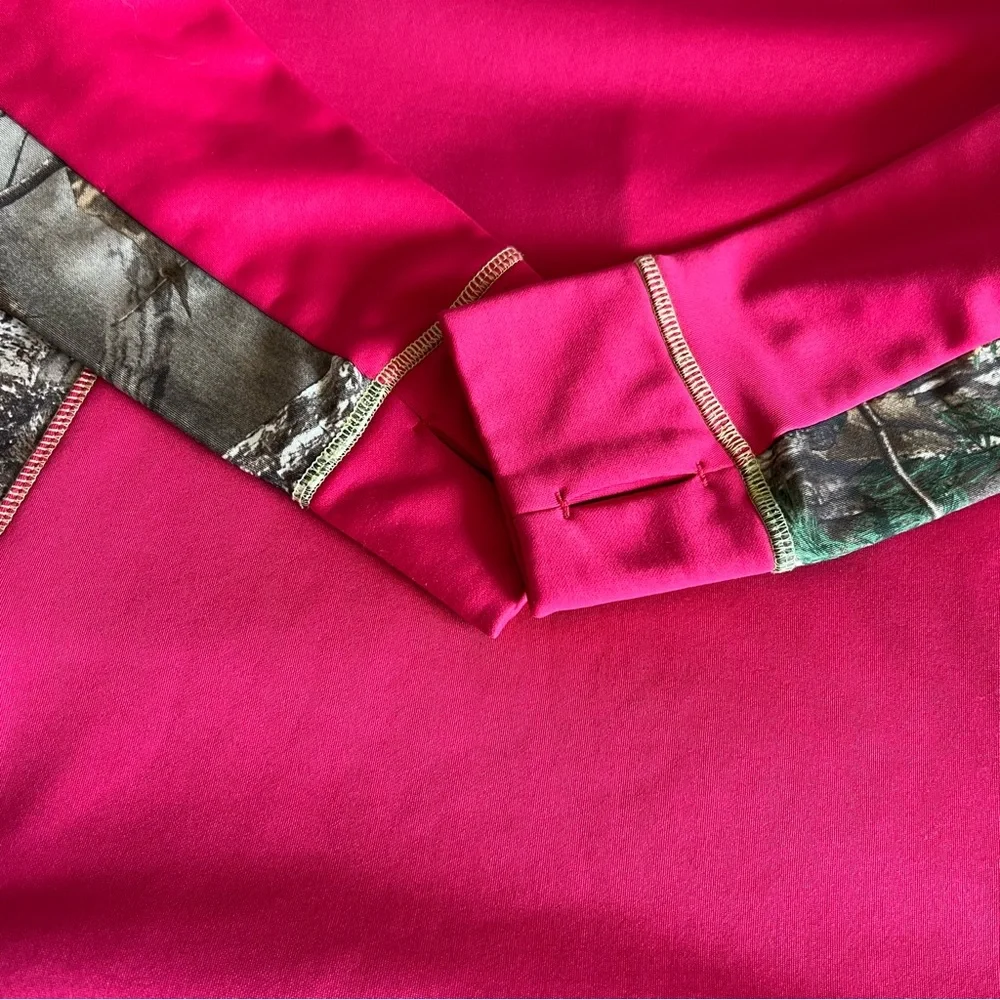 Browning Women's Soft Shell Camo Real Tree Print Hot Pink Zip Up Jacket M - Picture 4 of 8